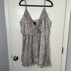 Southern‎ Fried Chics Women’s White & Blue Sunflower Mini Dress Plus Size 2X